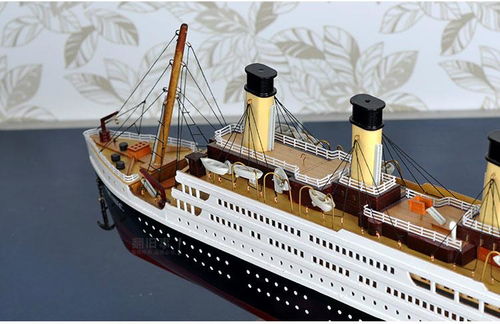 泰坦尼克号模型成品蓝光木船摆件特大号帆船工艺船手工工艺品摆设